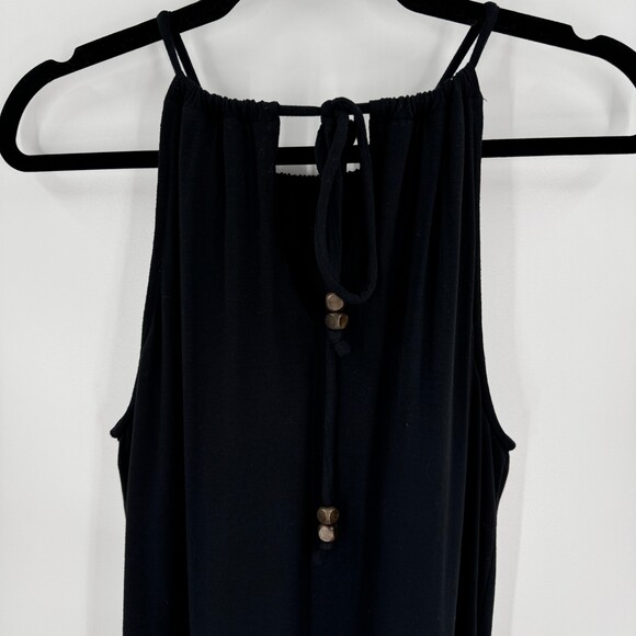 ATHLETA Black Malti Patio Halter Top High Low Maxi Dress Size M - Picture 7 of 11